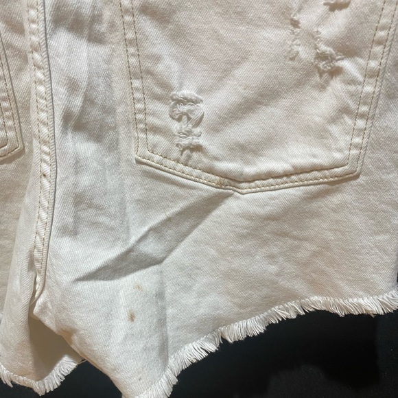 Pilcro and the Letterpress Overall Jean Shorts Anthropologie, 30, cream - Picture 6 of 8